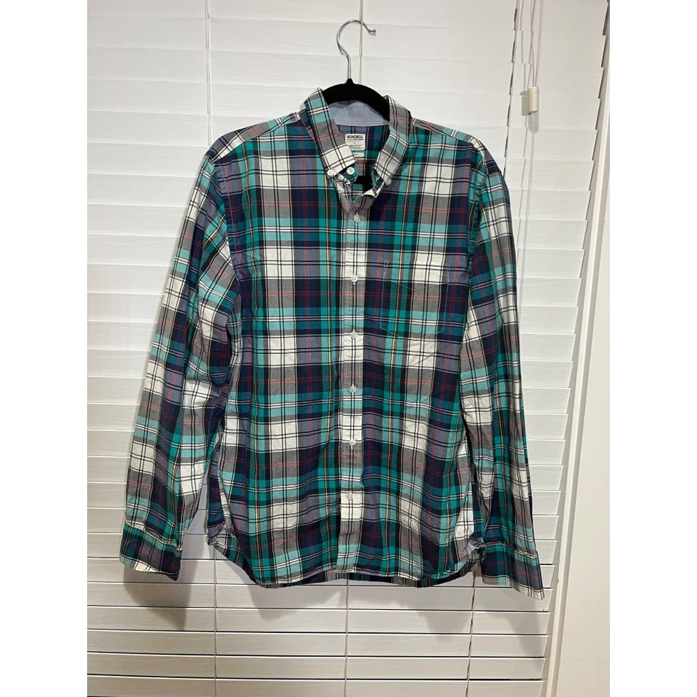 Bonobos Slim Fit‎ Long Sleeve Button Up Shirt - Size L
